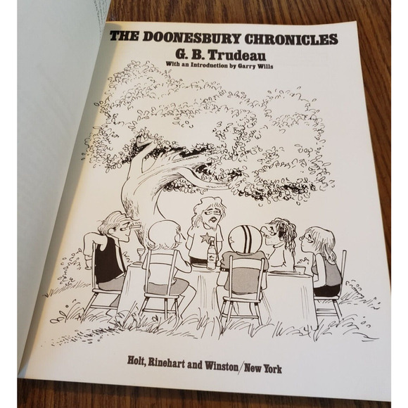 Doonesbury Chronicles Newspaper Comic Strip Paperback By Trudeau, Garry B. - Picture 3 of 7